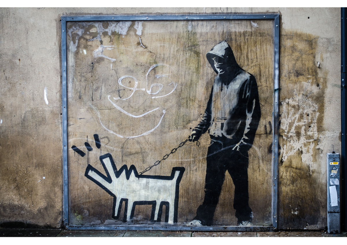 BANKSY 新商品 壁紙アート バンクシー インテリア 絵画 デジタルプリント のり無し 塩化ビニル樹脂系壁紙