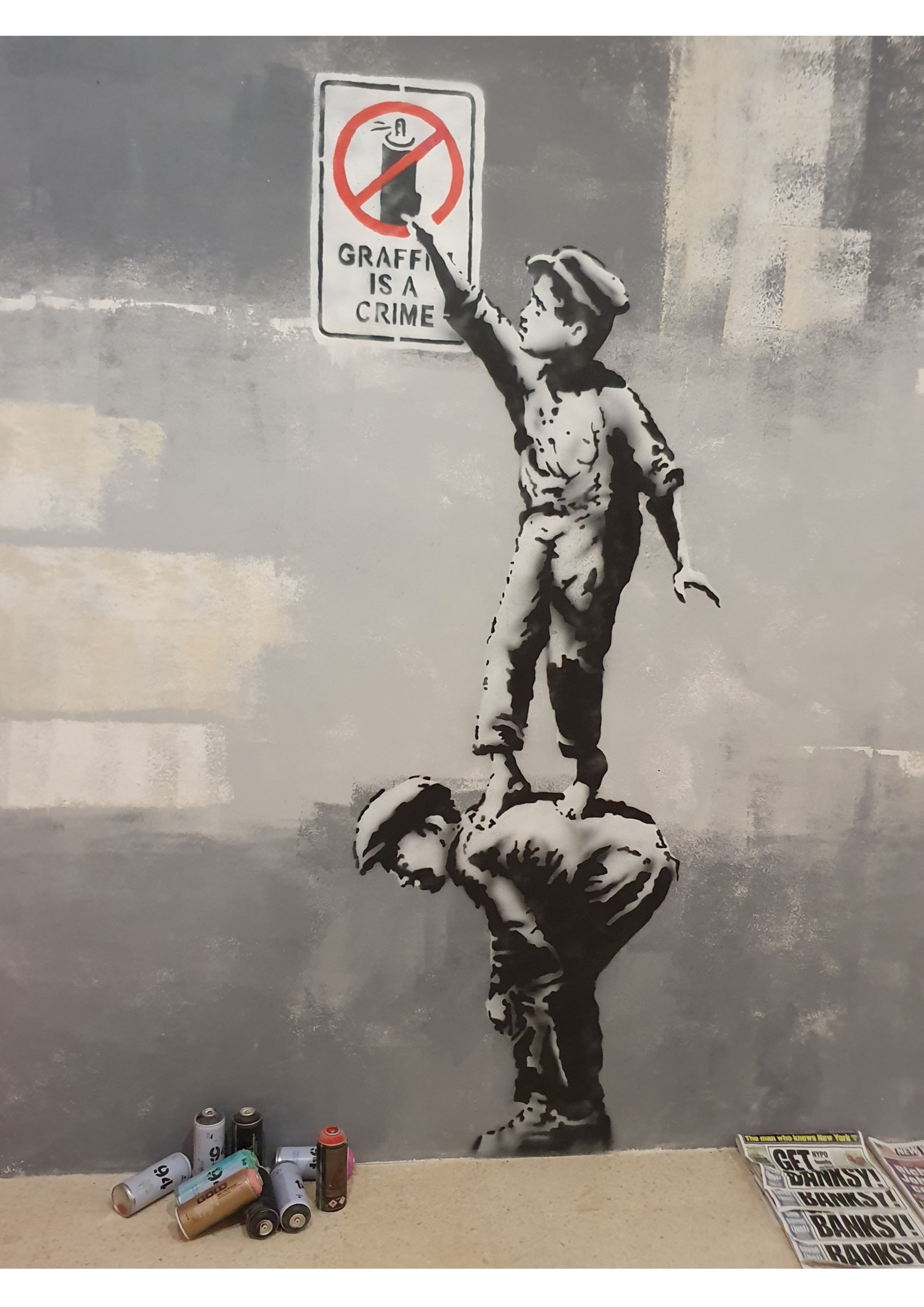 新商品 壁紙アート バンクシー BANKSY インテリア 絵画 デジタルプリント のり無し 塩化ビニル樹脂系壁紙