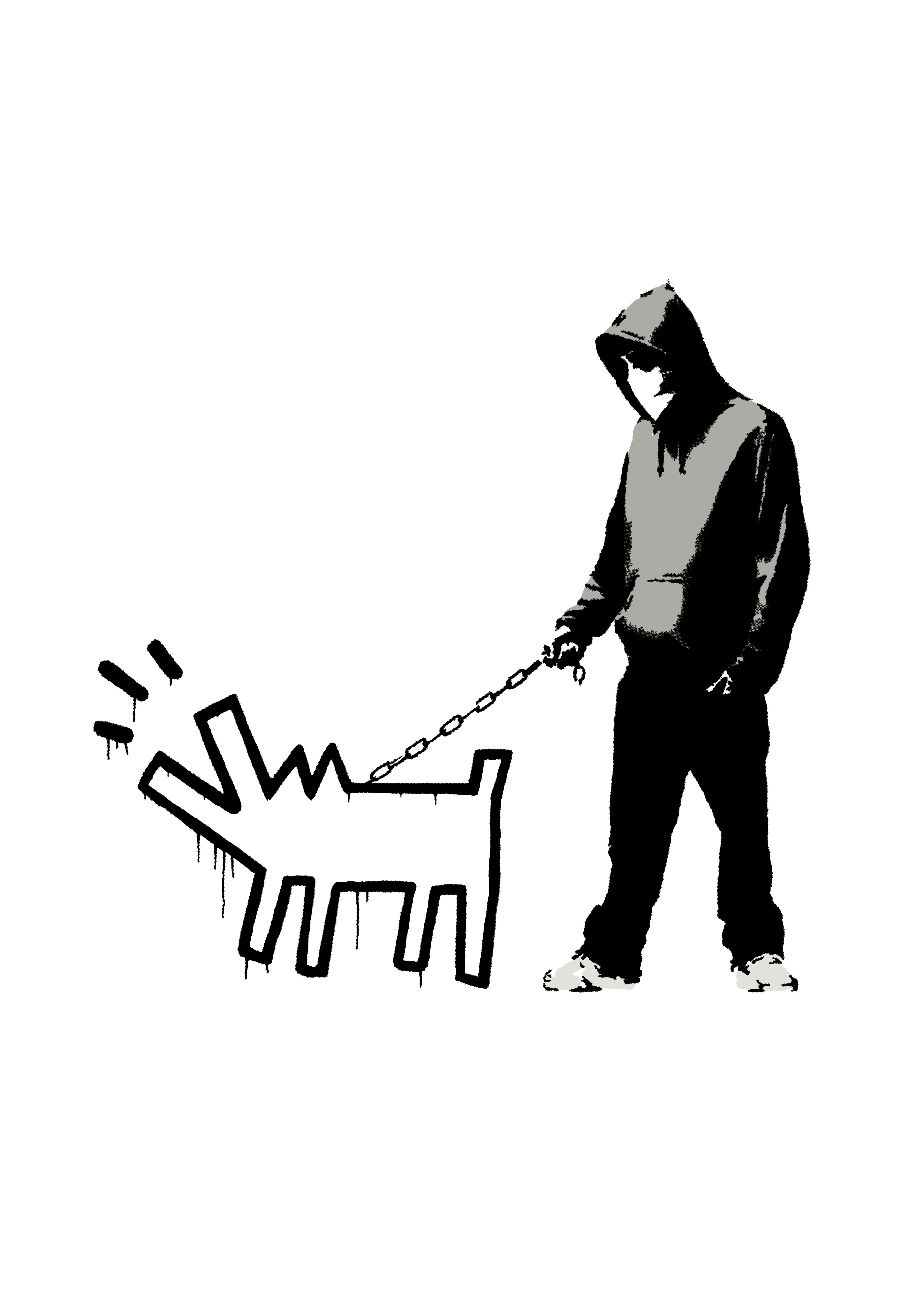 新商品 壁紙アート バンクシー BANKSY イラスト インテリア 絵画 デジタルプリント のり無し 塩化ビニル樹脂系壁紙