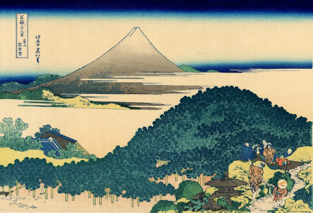 壁紙アート 葛飾北斎 冨嶽三十六景 青山円座松 クロス 日本画 インテリア 絵画 時代 風景 デジタルプリント のり無し  塩化ビニル樹脂系壁紙